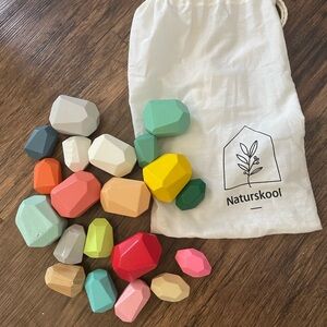 Wooden Balancing Rocks